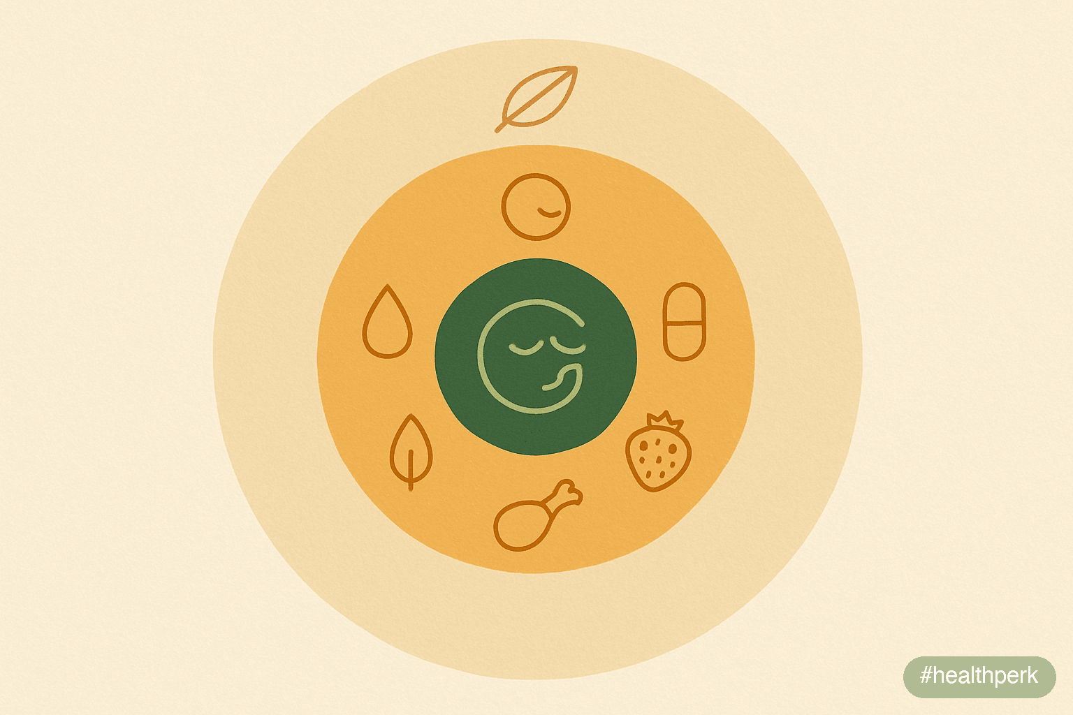 Illustration of a four-ring target with the bullseye labelled "Sleep + protein + body composition + vaccination", ring 2 "Vitamin D, zinc, selenium (correct deficiencies)", ring 3 "Vitamin C 200 mg/da