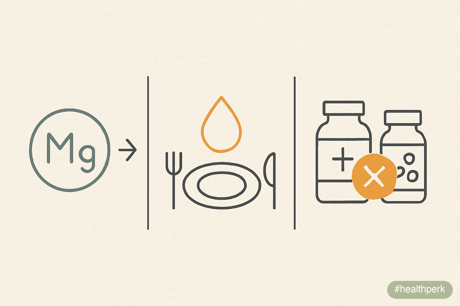 Illustration of three labeled boxes side by side — "Separate competing minerals," "Anchor fat-soluble to fat-containing meals," "Avoid duplicate nutrients across products" — illustrating how to combin