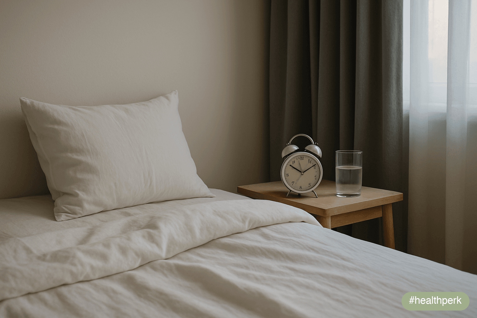 Illustration of two clocks side by side — one with consistent wake time and shaded sleep block, the other with irregular times — captioned to show the sleep and focus connection between timing regular