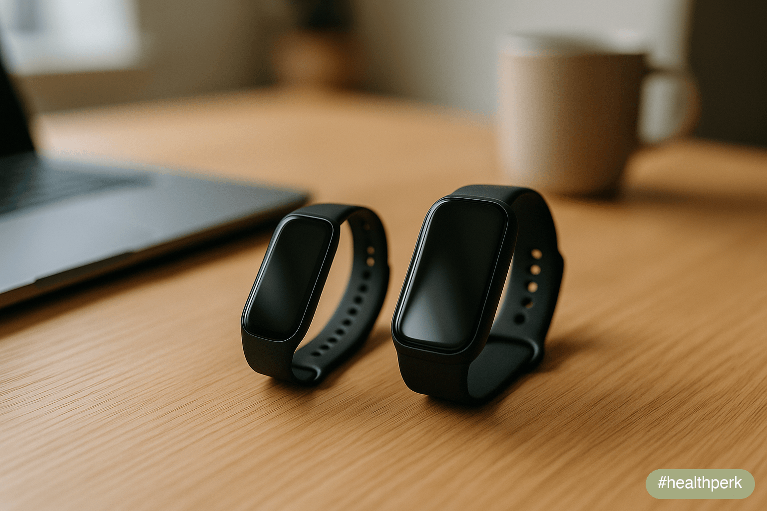 Split-screen comparison of two fitness trackers showing the Xiaomi Smart Band 9 Pro and the Amazfit Band 7, both under $50, displayed on a budget-friendly green background