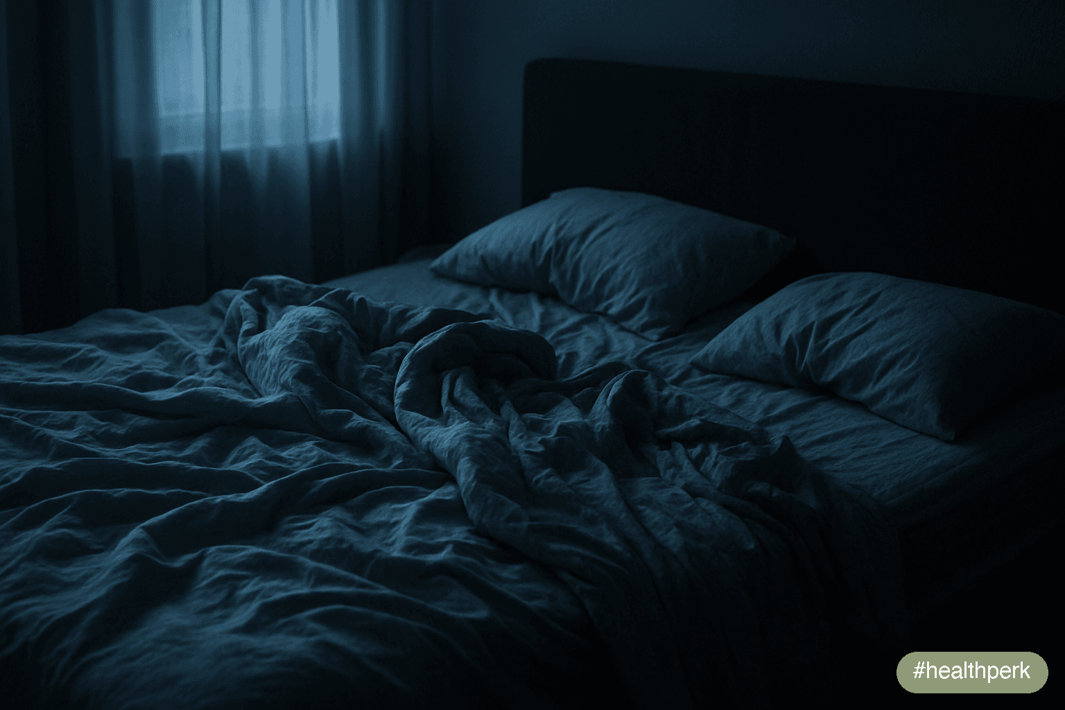 tangled bedsheets at dawn